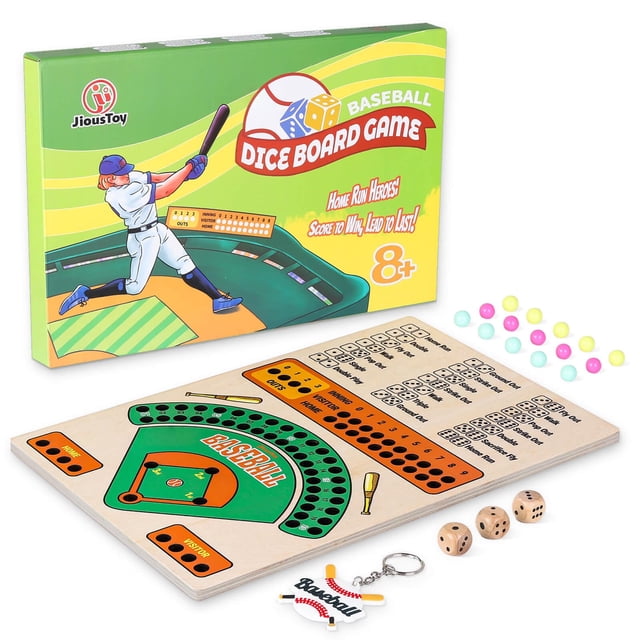 Juego de mesa de béisbol Jioustoy Juego de dados de béisbol con canicas