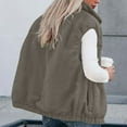 thumbnail image 4 of FAIWAD Womens Fleece Vest Warm Winter Sleeveless Fuzzy Jackets Casual Zip Up Lightweight Outerwear with Pockets, 4 of 8