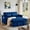 Blue, variant on Convertible Sofa Bed, Pull Out Couch with Side Pockets, 3 in 1 Velvet Fabric Loveseat Sleeper Sofa Bed, Pull Out Couch with Adjustable Backrest for Living Room, Bedroom, Apartment, Pink