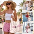 thumbnail image 6 of Gocvo Multi-Pocket Hobo Bags for Women, Corduroy Tote Bag for Casual Outings Work Shopping(Bow), 6 of 9