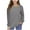 Gray, variant on Girls Sweatshirts Kids Casual Cable Knit Long Sleeve Shirts Tunic Tops Fall Solid Tee Shirts