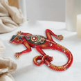 thumbnail image 4 of escultura de Gecko, sanía informal, simulación, decoración de pared de nórdico de resina para aniversario, Rojo Baoblaze Decoraciones de pared de lagarto, 4 of 8