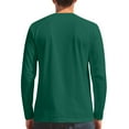 thumbnail image 4 of Hearthz Raglan Long Sleeve Gym Shirts Men Fall Solid Color Round Neck Baseball Tee Shirt, 4 of 6