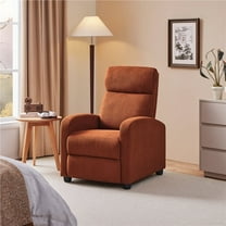 Yaheetech Modern Upholstered Recliner Chair with Adjustable Backrest and Padded Headrest, Brick Red