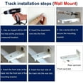 thumbnail image 5 of GXCZ Window Curtain Rod Aluminium Curtain Track Heavy Duty Curtain Rails Track System, Room Divider Track, Slide Quietly Curtain Track Rail For Window, Ceiling/Wall Mounted Runner Rail(Black-ceiling,140cm/4.6ft), 5 of 7