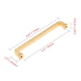 thumbnail image 6 of Utopia Alley 10pcs Bergen Pull Handle - Decorative Cabinet Drop Pull Handles- Vintage Cabinet Hardware with Hand Finished Brushed Brass - Metal Drawer Pull Handle, 6.3" Center to Center, 6 of 9