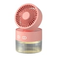 thumbnail image 1 of Mini Water Cooled Fan Foldable Small Desk Cooler Fan ABS USB Spray Mist Electric Fan for Home Library Office Pink, 1 of 10
