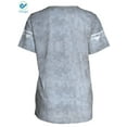 thumbnail image 3 of Deago Women's Tie Dye Print T-Shirt Short Sleeve Casual Loose Round Neck Tunic Tops Blouses Plus Size (Gray, L), 3 of 6