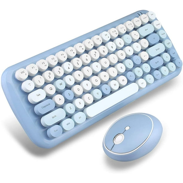 Clavier sans fil Bluetooth mignon Mini clavier Compact 84 touches pour les  jeux