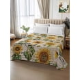 thumbnail image 2 of Farmhouse Sunflower Flat Sheets Only King Size, Soft Breathable Bed Top Sheets for Mattress, Retro Summer Botanical Luxury Bedding Flat Sheets for Home Hotel Bedroom Bed Protection, 2 of 9