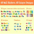 thumbnail image 2 of 68 PCS Alphabet & Letters Wall Decals, Self-adhesive Vinyl Stickers-Letter, Weather, Number, Animal, Shape & Color, Educational ABC Letter Room Decors for Playroom, Classroom, Bedroom, Nursery, Wall, 2 of 7