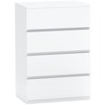 thumbnail image 1 of HOMCOM Commode de Chambre, Commode à 4 Tiroirs pour Chambre, Blanc, 1 of 10