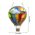thumbnail image 3 of Hot Air Balloon Hanging Solar Lantern Outdoor Waterproof with Flickering Flame Gifts for Women Grandma Mom Glass Hanging Solar Lights Decorative for Outside Wall Front Porch Yard Garden Fence, 3 of 4