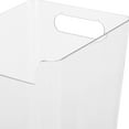 thumbnail image 3 of OUNONA 4pcs Plastic Cabinet Door Bins Stackable Hanging Baskets Ideal for Kitchen Bedroom Office Transparent for Quick Content Identification suitable for Keys Remotes Tools Utensils, 3 of 8