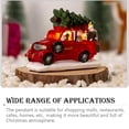 thumbnail image 3 of Billuyoard Adornos de camiones de Navidad, resina llamativa festiva, suministro de modelo de coche luminoso, suministros de modelos brillantes decorativos Kits de decoración para fiestas Billuyoard HA068926-00B, 3 of 6