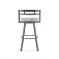 thumbnail image 4 of Amisco Render 30.63" Faux Leather Swivel Bar Stool in Cream/Glossy Gray, 4 of 9