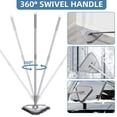 thumbnail image 3 of Wall Cleaner Mop with Long Handle,Baseboard Cleaner ,with Extension Pole and 6PCS Replaceable Microfiber Head Pads for Home Cleaning, 3 of 7