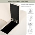thumbnail image 5 of 133.9" Cloud Couch U-Style Modular Sofa, Beige Modern Sectional Couches for Living Room, Upholstered with Storage, USB Ports, Wireless Charging, Bluetooth Speaker, 5 of 22