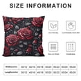 thumbnail image 5 of JEUXUS Red Rose Pattern Soft Pillow Case Short Plush Pillowcase White, 5 of 5