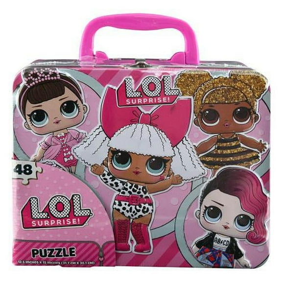 NEW LOL Large Lunch Tin Box with 48pc puzzle inside