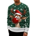 thumbnail image 3 of gcong Santa Christmas Sweaters for Men 2025 Funny Christmas Sweatshirts Crewneck 3D Printed Xmas Holiday Pullover Shirts for Couple, 3 of 5
