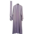 thumbnail image 4 of ZQUUVOU Women's Casual Dress Long Sleeve Loose Tie Waist Adjustable Maxi Midi Dresses Purple,2XL, 4 of 4