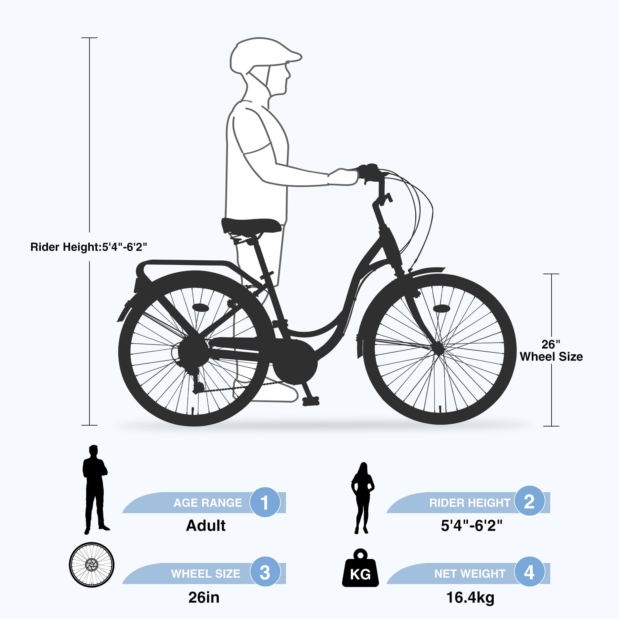 Road Bikes, 7 Speed, Steel Frame, Multiple Colors 26 Inch Ladies Bicycle, Beige Mountain Bikes,Steel Bicycles, Fitness & Sports Outdoor Bikes