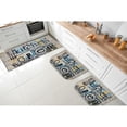 thumbnail image 3 of Kashi Home Kitchen Rug, Printed Area Rug, Durable Floor, Door Mat, Farmhouse Non-Slip Carpet Latex Backing Beautiful Design Open Kitchen 2pc Set (18X30 Rectangle & 20X40), 3 of 5