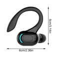 thumbnail image 3 of Auricular inalámbrico Bluetooth 5,2 con gancho para la oreja, auricular ergonómico de un solo auricular para negocios, 3 of 8