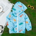 thumbnail image 2 of Yindaity Boys Girls Rain Jackets Lightweight Waterproof Hooded Cotton Raincoats Windbreakers for Kids(Sky Blue,2-3 Years), 2 of 9