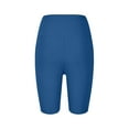thumbnail image 5 of vigerkar Plus Size Shorts for Women Stretch High Waist Workout Yoga Short Leggings with Pocket Summer Fashion Fitness Shorts Blue, 4XL, 5 of 5
