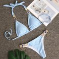 thumbnail image 5 of Conjunto de Bikini Sexy para mujer, traje de baño con estampado Floral 3D, Micro Bikinis brasileños recortados, traje de baño de playa con Tanga, color blanco y negro, 2024, 5 of 5