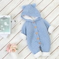 thumbnail image 4 of Fesfesfes Newborn Baby Girls Boys Winter Warm Coat Knit Outwear Hooded Jumpsuit, 4 of 5