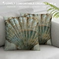 thumbnail image 3 of Creowell  Throw Pillow Covers Vintage Coastal Nautical Beach Shell Pillow Cases Square Cushion Cases Burlap Tossfor Living Room,Couch and Bed (Blue Starfish) White, 3 of 5
