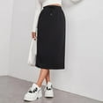 thumbnail image 5 of Bovemsi Casual Pants for Women Women's Midi Skirt Drawstring High Waist Skirts With Pockets Casual Wide Leg Trousers, 5 of 6