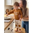 thumbnail image 4 of BemeyourBBs Toddler Baby Boy Thanksgiving Outfit Homemade Rolls Baby Outfit Fall Winter Clothes Long Sleeve Letters Crewneck Sweatshirt Tops with Plaid Pockets Long Pants Set, 4 of 9