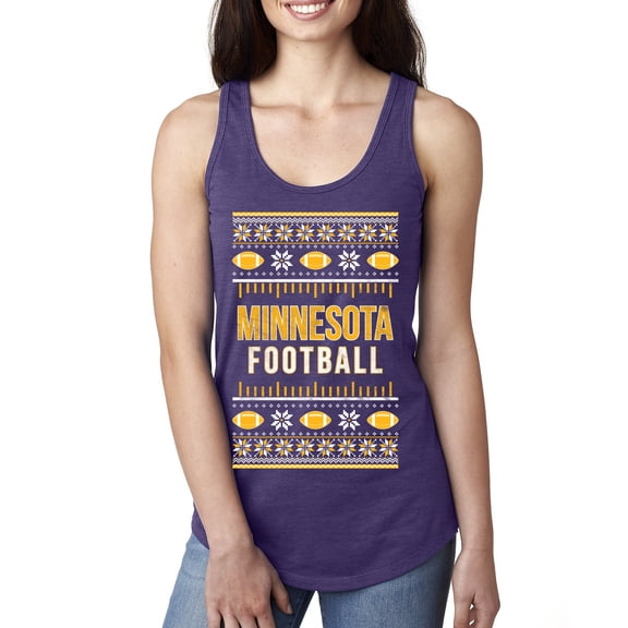 Wild Bobby City of Minnesota MIN American Football Fantasy Fan Sports Women Racerback Tank Top, Purple Rush, Small