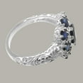thumbnail image 3 of LBG British Made 10k White Gold Natural Sapphire Womens Statement Ring - 33 size options - Size 7, 3 of 7