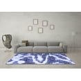 thumbnail image 3 of Ahgly Company Machine Washable Indoor Rectangle Abstract Blue Modern Area Rugs, 6' x 9', 3 of 4