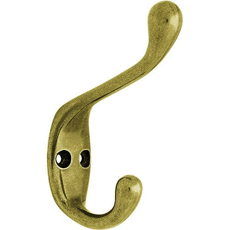 Liberty 3" Heavy Duty Coat and Hat Hook, Antique Brass