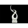 thumbnail image 1 of Urban Trends Collection 12651 2 Piece Ceramic Large Gloss White Swirl Abstract Sculpture on Rectangular Base, 6.75 x 3.75 x 16.00 in., 1 of 1