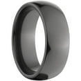 thumbnail image 3 of 8mm Half-Round Black Zirconium Ring with a High-Polished Finish, 3 of 4