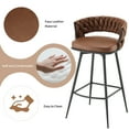 thumbnail image 6 of BFZ Upholstered Counter Height Woven Back Bar Stool, (Set of 2), 6 of 8