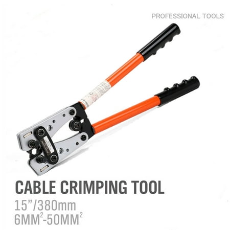 

Crimping Pliers 6-50mm²/AWG 10-0 Tube Terminal Crimper Hex Crimp Tool Multitool Battery Cable Lug Cable Hand Tools Orange