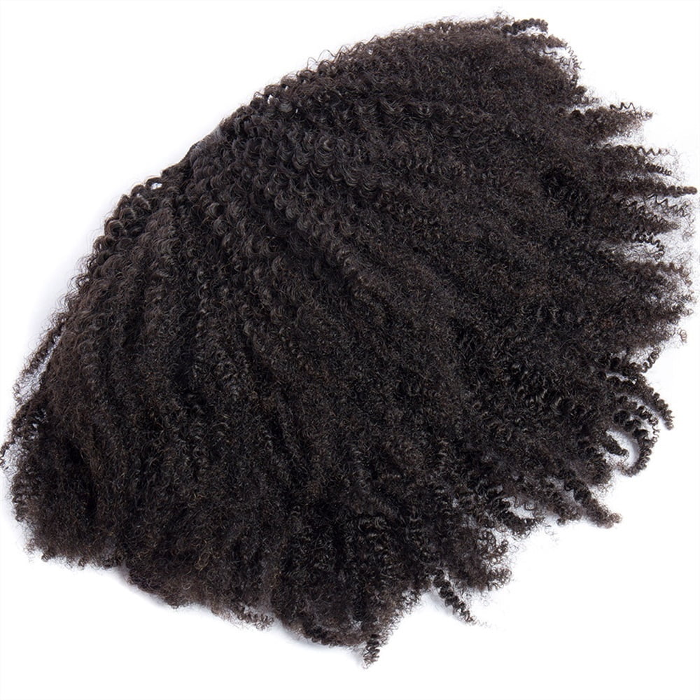 Drawstring Ponytail Extensions Afro Kinky Curly Human Hair Ponytail 10"-24" Natural Black Brazilian Remy Hair Afro Curly Ponytail Hair Pieces