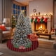 thumbnail image 3 of Fiudx Falda para Árbol de Navidad con Diseño de Muñeco de Nieve, Copo de Nieve Rojo, Temática Navideña, Elegante Base para Árbol, Decoración Festiva para El Hogar, Fácil de Instalar, Se Adapta a Árbo, 3 of 5
