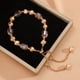thumbnail image 1 of Pulsera de Cristal de Perla Morada para Mujer, Ajustable, 15-30 Cm, Estilo Francés Vintage, Elegante, Regalo para Niña Mayor | Accesorio Sofisticado de Cuerda Manual para Ropa Formal Informal, 1 of 6