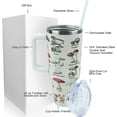 thumbnail image 5 of Cute Mushroom Cup 40 oz Tumbler with Handle and Straw Lid Leak Proof, Coffee Travel Mug with Handle Insulated for Hot and Cold Drink Ice, Christmas Birthday Gifts for Women Stainless Steel Cup, 5 of 5