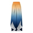 thumbnail image 3 of Women Gradient Print Flowy Slit Wide Leg Pants High Waist Pants Bohemian Beach Pants Pant Romper for Women Casual Drawstring Casual Pants Women Animal Print Pants for Women Women Cargo Pants with, 3 of 3