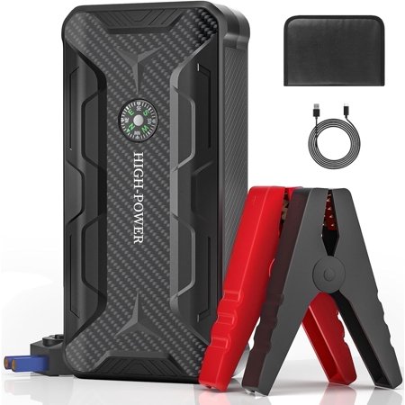 Kemaier Portable Car Jump Starter, 12V,1600APeak 99800 mAh, 175 x 40 x 80 mm